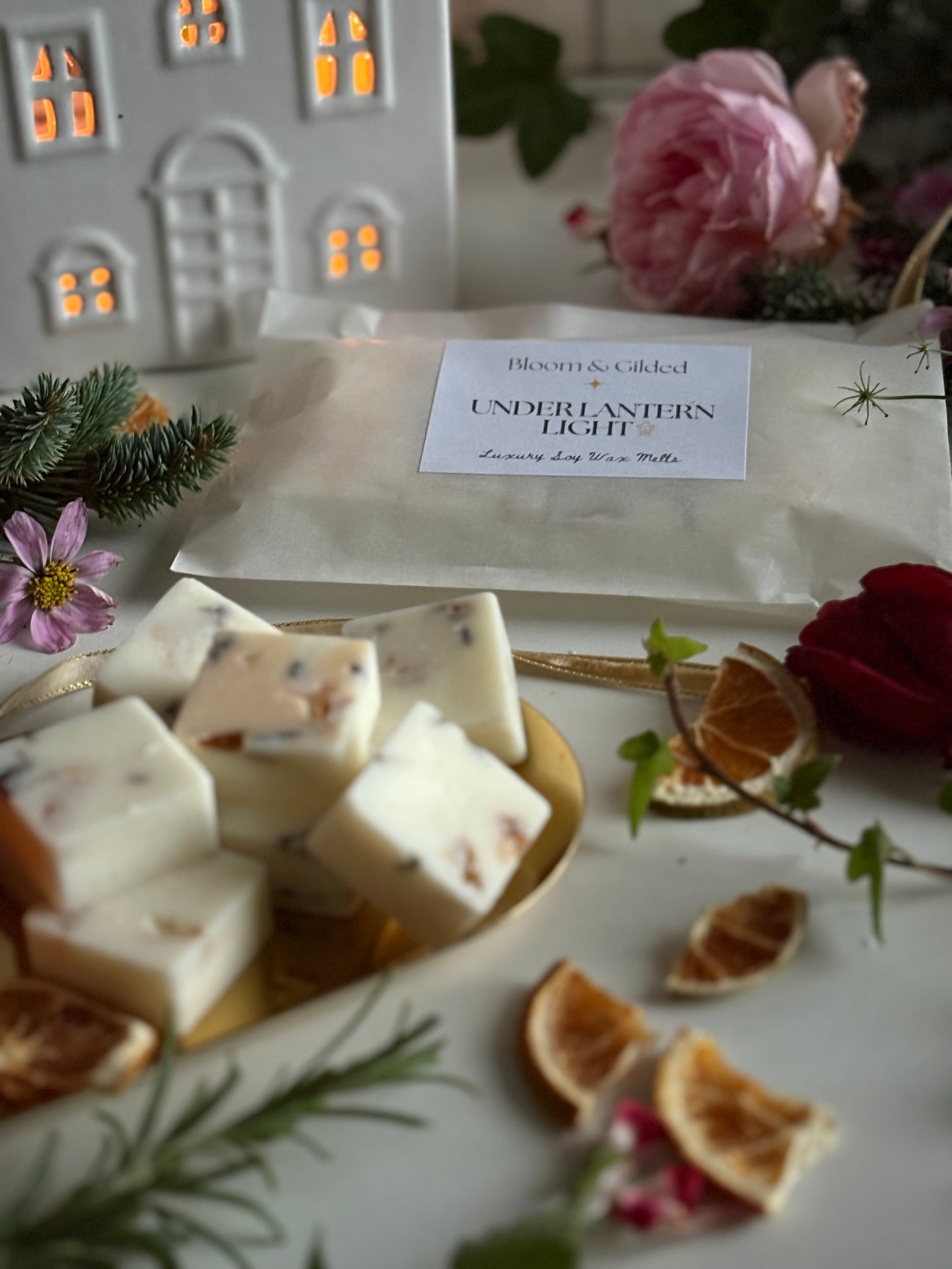 Velvety and golden, this scent glows like candlelight slipping across old wood. Blackcurrant and myrrh blend into warm amber and musk for a rich, mesmerising evening fragrance.
Under Lantern Light has scent notes of blackcurrant, myrrh, amber and soft musk.
It feels like a whispered story shared by the glow of a single flame.
Vegan • Cruelty-free • Natural soy wax • Hand-poured