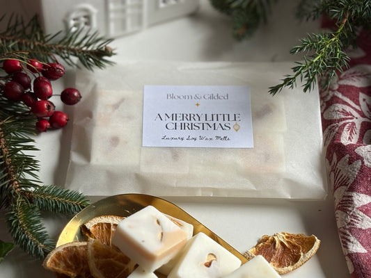 A joyful botanical blend that sparkles like early-evening laughter. Bright citrus and juniper are softened by lavender and lemon verbena, creating a naturally uplifting scent that fills the room with gentle festive cheer.

A Merry Little Christmas is a pure essential oil blend with scent notes of sparkling citrus, juniper berry, lavender and lemon verbena.

Feels like the first toast of the season - golden, bright and full of possibility.

Pure essential oils • Vegan • Cruelty-free • Natural soy wax