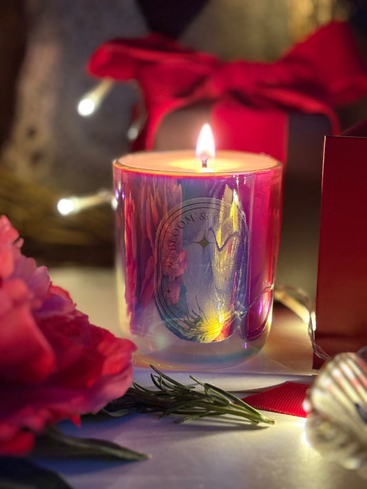 Velvety and golden, this scent glows like candlelight slipping across old wood. Blackcurrant and myrrh blend into warm amber and musk for a rich, mesmerising evening fragrance.

Under Lantern Light has scent notes of blackcurrant, myrrh, amber and soft musk.

It feels like a whispered story shared by the glow of a single flame.

 Vegan • Cruelty-free • Natural rapeseed and coconut wax blend• Hand-poured